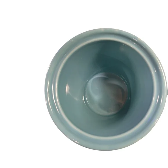 FIESTA MEDIUM pet dog bone CANISTER treat cookie CROCK TURQUOISE - Picture 7 of 11